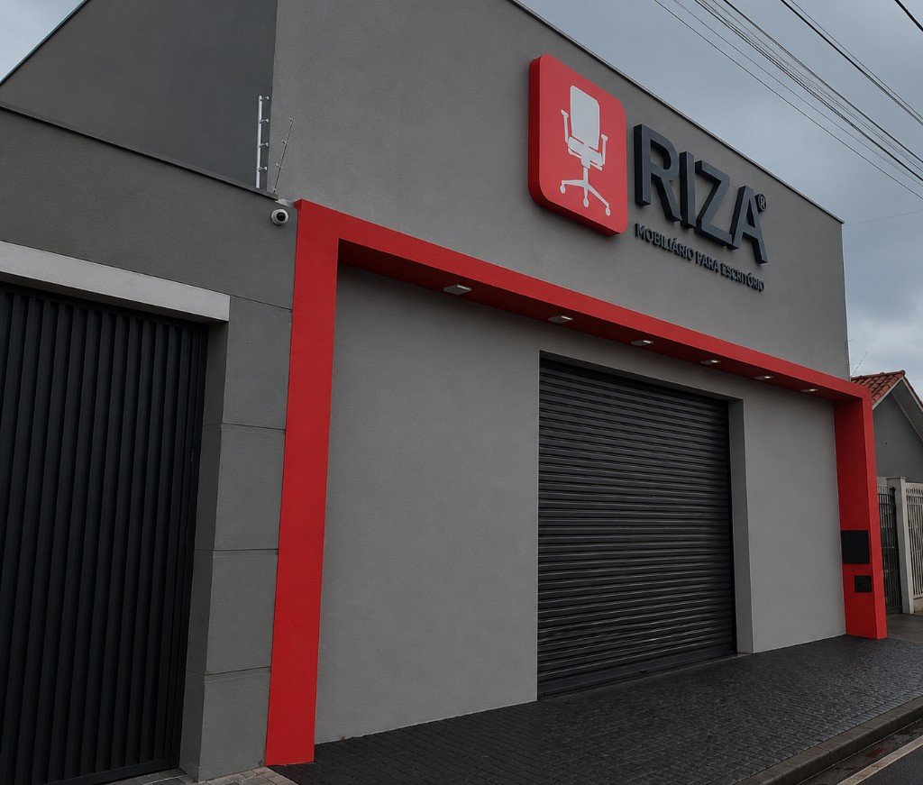 Fachada da RIZA Mobiliário para Escritório